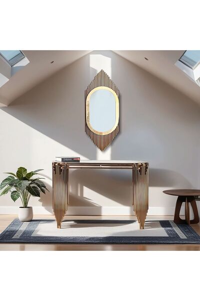 ZELENSA GOLD DRESUAR AYNALI SET ANTRE TAKIM ULTRA LAK KAPLAMA LÜKS METAL DRESUAR