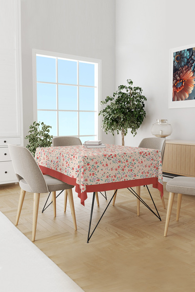 Moud's Miniso Çiçek Desenli Süet Dertsiz Masa Örtüsü