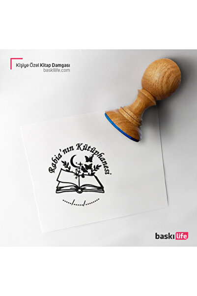 Baskı Life Kitap Kelebekler Kişiye Özel Kitap Damgası Kitap Mührü Kaşe Kitap ...