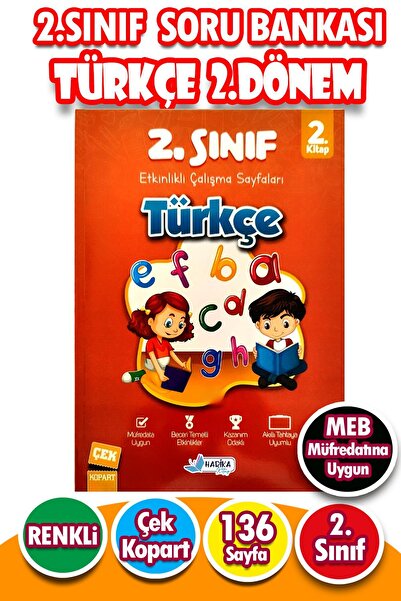 Harika Kitap 2.Sınıf Türkçe 2.Dönem - Etkinlikli Çalışma ve Soru Bankası Kitabı