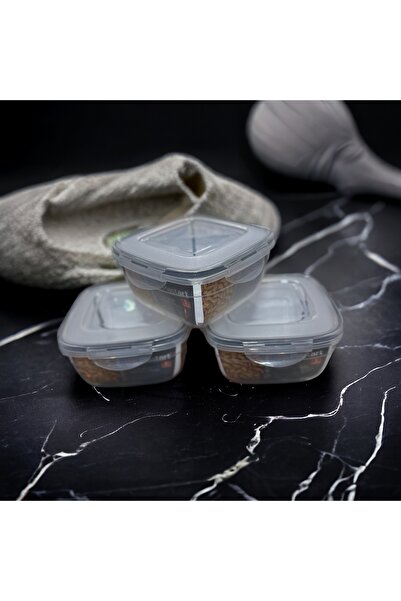 SERMER PAZARLAMA 3 pcs 1 litre lockable storage container