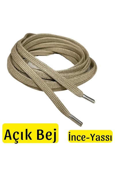 ipekbazaar 120 Cm Flat Laces, 60cm-350cm Desired Length Metal Tip Corded Shoelaces, 1 Pair