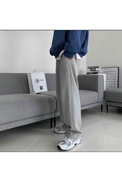 FİTGO بدلة رياضية موسمية فضفاضة باللون الرمادي مكونة من 2 خيط