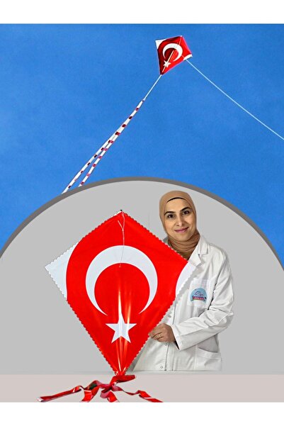 GÜLEN UÇURTMA Naylon Elmas Uçurtma / Türk Bayraklı