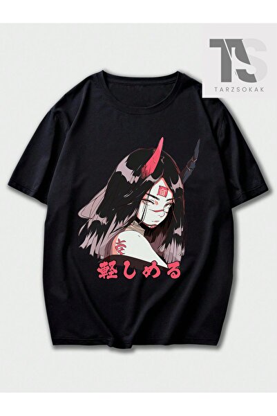 Tarzsokak Ανδρικό μπλουζάκι Anime με ιαπωνικά γράμματα και γραφικά