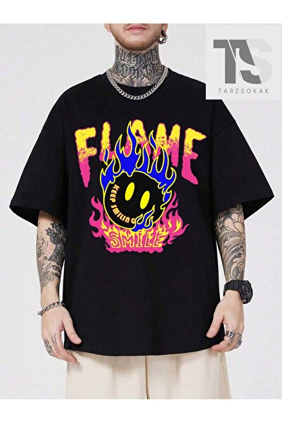 Tarzsokak Tricou pentru bărbați cu mânecă scurtă, cu imprimeu emoji și litere...