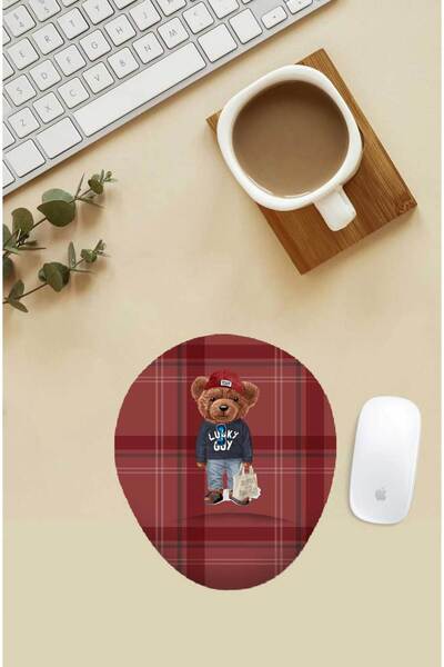 Gizeo Concept Mousepad cu model Teddy în stil cu suport pentru încheietura mâ...