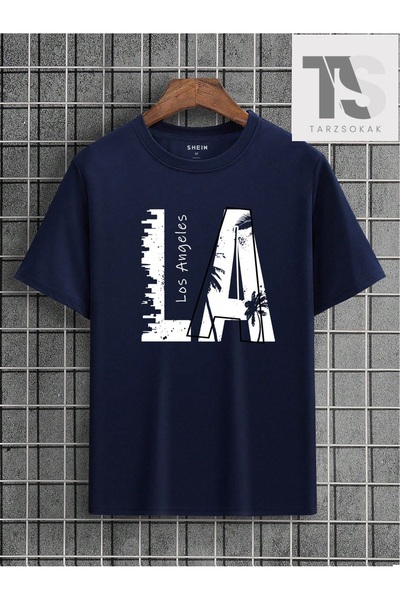 Tarzsokak Tricou grafic cu pisică și litere pentru bărbați