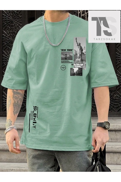 Tarzsokak Tricou Hypemode pentru bărbați, cu umăr căzut, cu litere