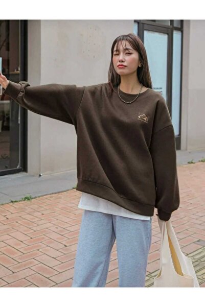 Elvino φούτερ με στάμπα unisex oversize