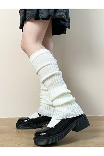 blanch Ekru Akrilik Tozluk Çorap Rahat
