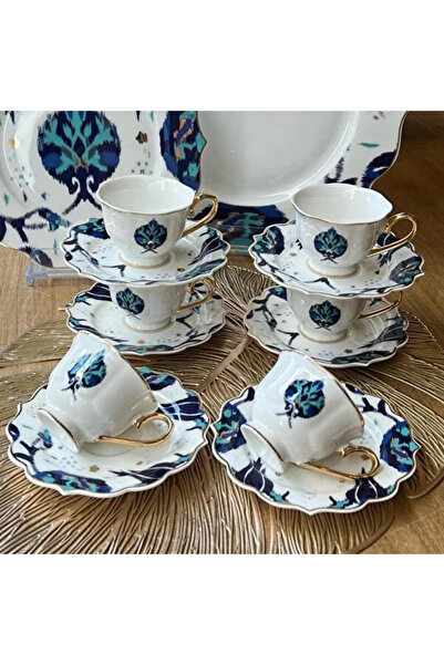Yamaç Home Valeria İkat 6 Kişilik Türk Kahvesi Fincanı