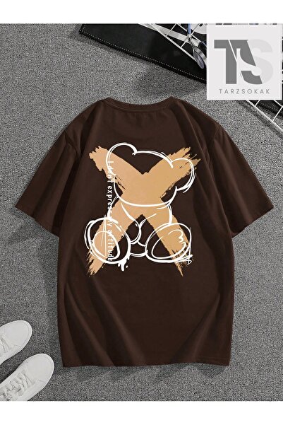 Tarzsokak Ανδρικό γραφικό μπλουζάκι με αρκούδα και σλόγκαν