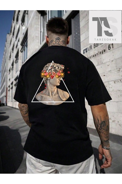 Tarzsokak Ανδρικό κοντομάνικο μπλουζάκι με στάμπα αγάλματος