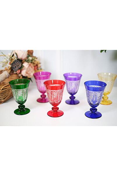 GİLLİ STORE Ayaklı Kısa Kahve Yanı Bardak 6'lı