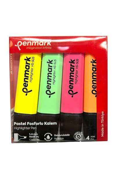 penmark PHOSPHORUS 4 PACK ACETATE MIXED COLOR PASTEL HS-505-4P709701