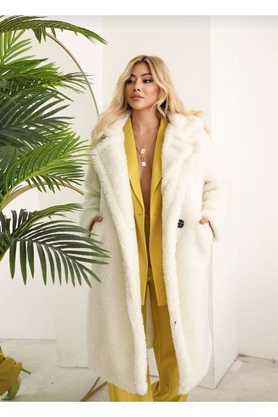Butik Beyza Plush Long Coat