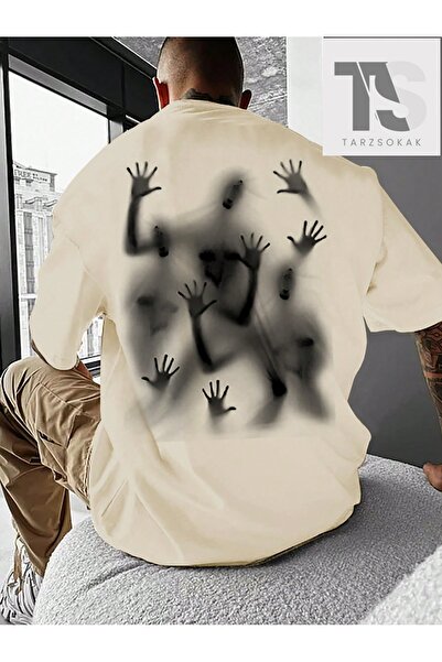 Tarzsokak Tricou cu mânecă scurtă și umeri căzuți, cu imprimeu, pentru bărbați