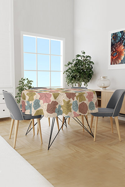 Moud's Hope Fell Patterned Round Suede Carefree Tablecloth