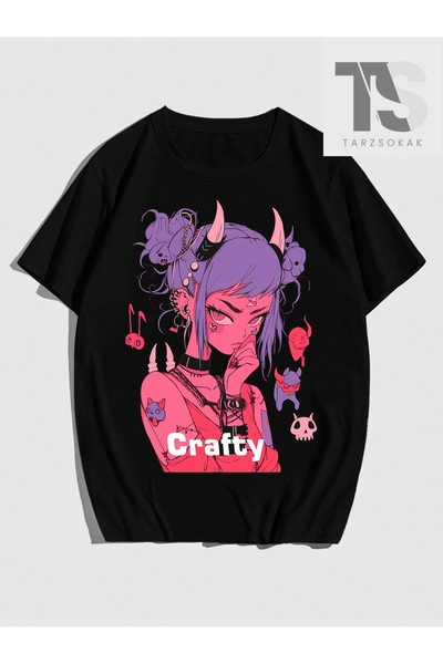 Tarzsokak Tricou cu gât rotund cu imprimeu de desene animate pentru bărbați