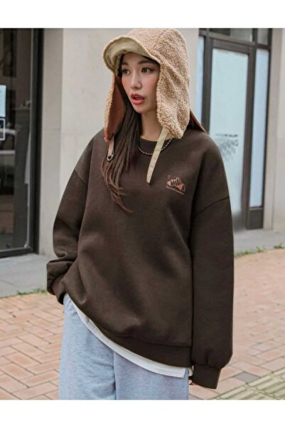 Elvino φούτερ με στάμπα unisex oversize