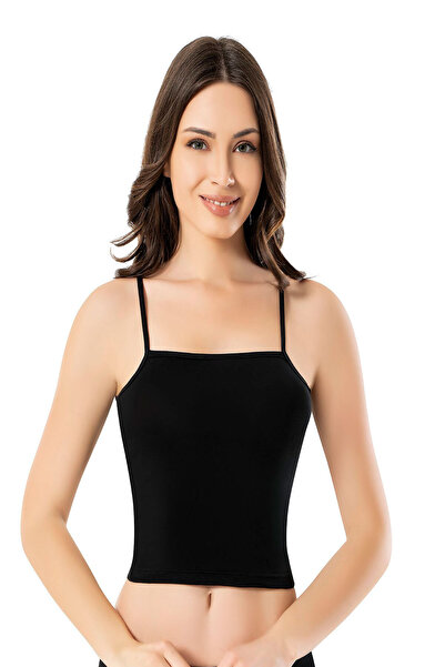 Hepsine Rakip Ženski bustier sa užadnim naramenicama P Pamuk u polu-top crop ...