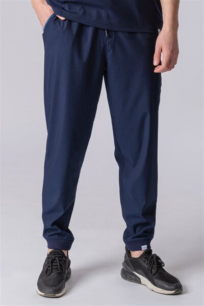 Medikal Dolap Bergama Erkek Lacivert Tek Alt Likralı-Ribana Paça-Cepli-Doktor...