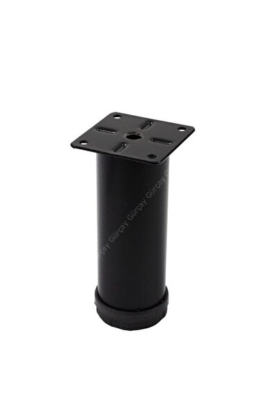 Gürçay Metal Mobilya Ayağı Siyah Çap 42mm - 12cm (4 Adet)