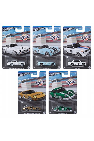 HOT WHEELS Vintage Racing Club 5'li Mix Özel Koleksiyon Araba Set Bmw Mercedes