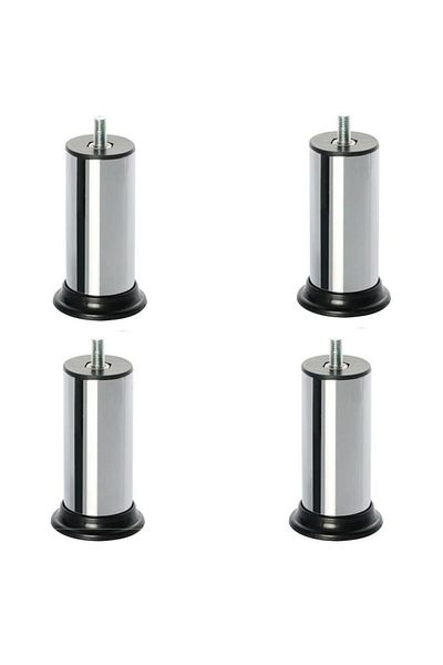 Gürçay Picioare Pat Bază Metalice cu Șurub Filetat Metric 8mm (4 Bucăți) 10 Cm