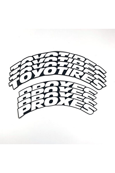 bombtire تويو بروكس حروف الإطارات - 2.5 سم، 4 قطع + غراء لاصق