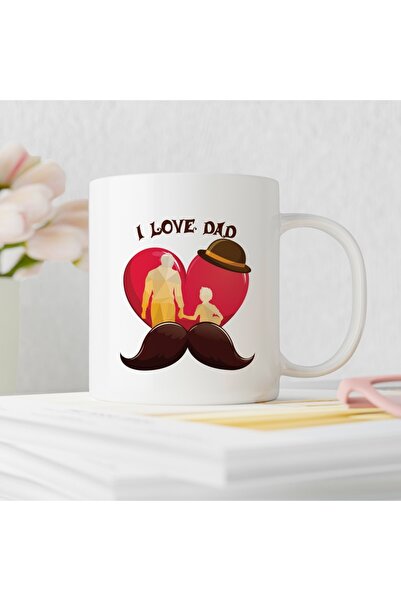 ART HEDİYE كوب بتصميم I Love Dad لعيد الأب رقم 32