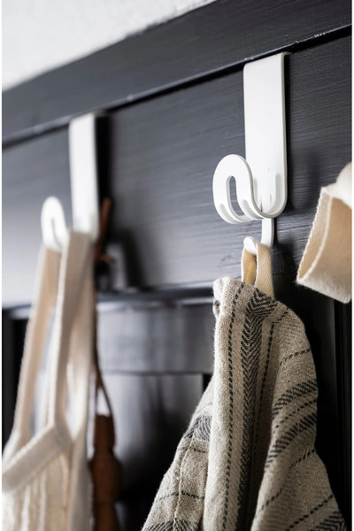 IKEA Kapı Üstü Geçmeli Askı Metal Banyo Askısı Havlu Bornoz Askısı Beyaz