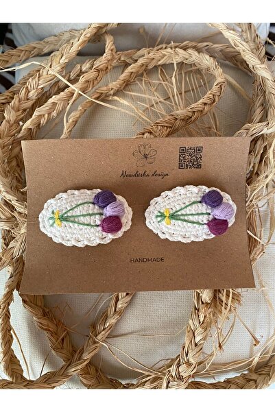 Nevdusha Design Balloon Embroidered Colorful Knitted Snaps Girl's Buckle
