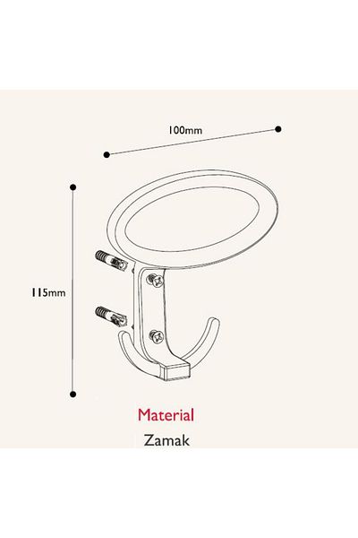 Gürçay Large Hitit Clothes Hanger Bright Chrome (2 PCS)