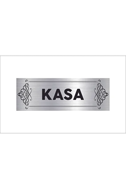 ALFA REKLAM AJANSI Silver Color Metal Label with Case Writing