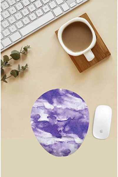 Gizeo Concept Mousepad cu model violet cu suport pentru încheietura mâinii