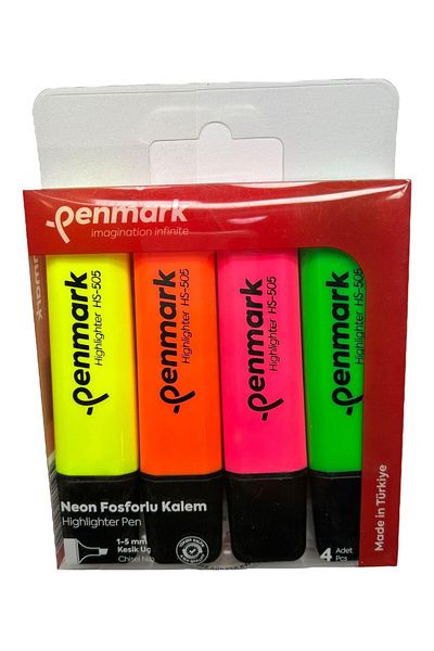 penmark PHOSPHORIZER 4 PACK ACETATE MIXED COLOR NEON HS-505-4N709703