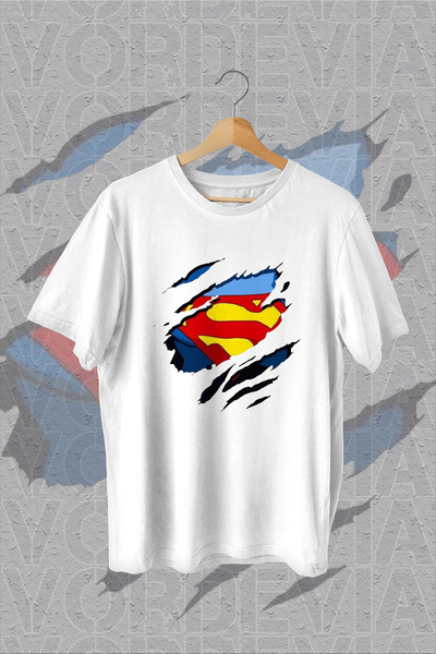 Vordevia Μπλουζάκι Superman με στάμπα, λευκό, oversized