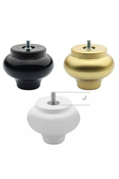 Gürçay Plastik Küre Mobilya Ayağı 7cm Siyah (4 ADET)