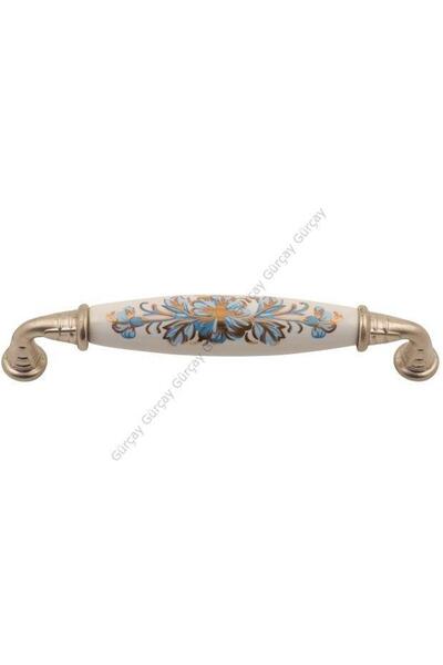 Gürçay Sude Porselen Kulp Saten Mavi Çiçekli 128mm (2 ADET)