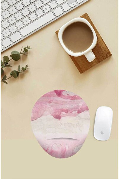 Gizeo Concept Mouse Pad cu model roz cu suport pentru încheietura mâinii