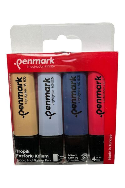 penmark PHOSFORLU 4-Piece Acetate Pen Set - Tropical Colors HS-505-4T709704