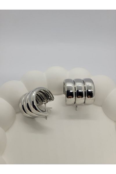 LİLİA Triple Conjoined Hoop Earrings