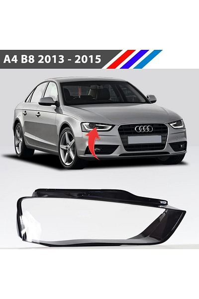 ZETOTO Audi A4 B8 Compatible Front Right Headlight Glass Halogen Type 2013 - 2015 M2484b