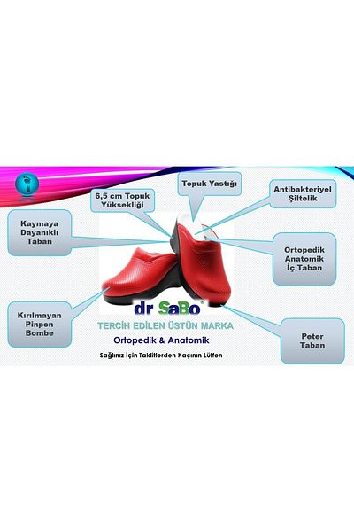 DR SABO شبشب سابو من الجلد ذو الكعب العالي باللون الأحمر