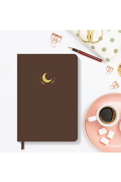 AKILLICA Notebook Hard Cover Dotted Notebook 13,5x20 Cm Hardcover Notebook Coffee