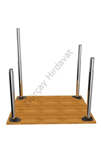 Gürçay Masa Ayağı 11.540 - Yükseklik Ayarlı (4 Adet) Metalik Gri