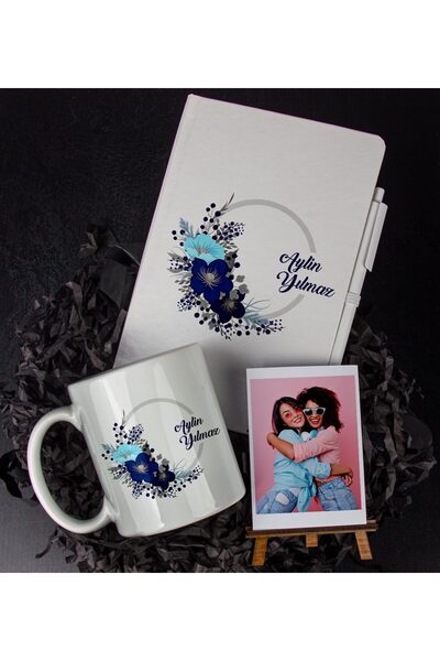 EJOYA Kişiye Özel İsim Temalı Defter & Kalem & Kupa & Fotoğraflık Hediye Seti...