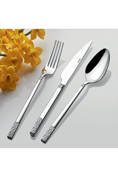 AHİR TİCARET İnter Steel Star Model Dessert Fork 12 Pieces